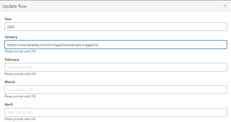 Add Link to Table