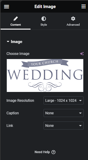 Elementor Image Sidebar