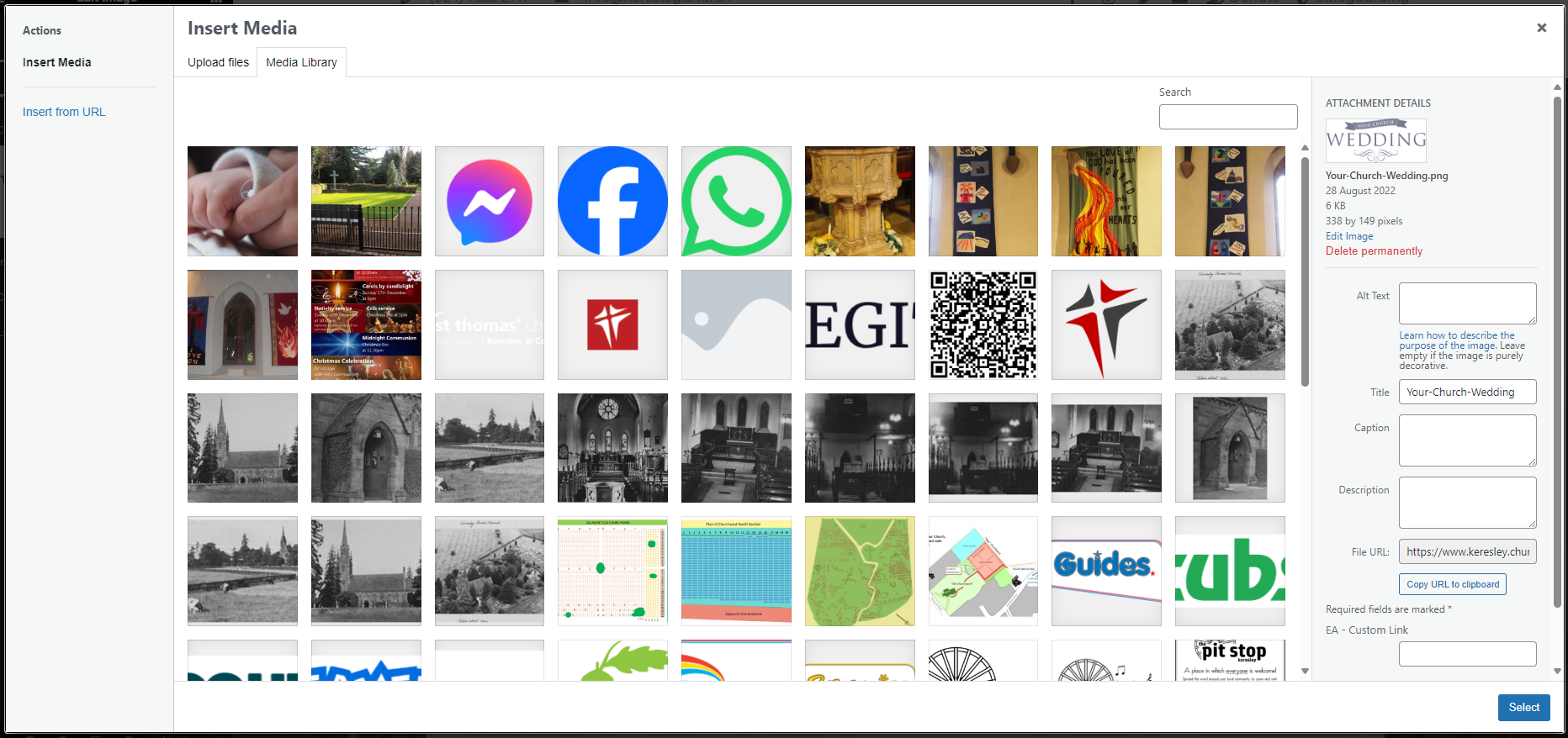 WordPress Media Browser