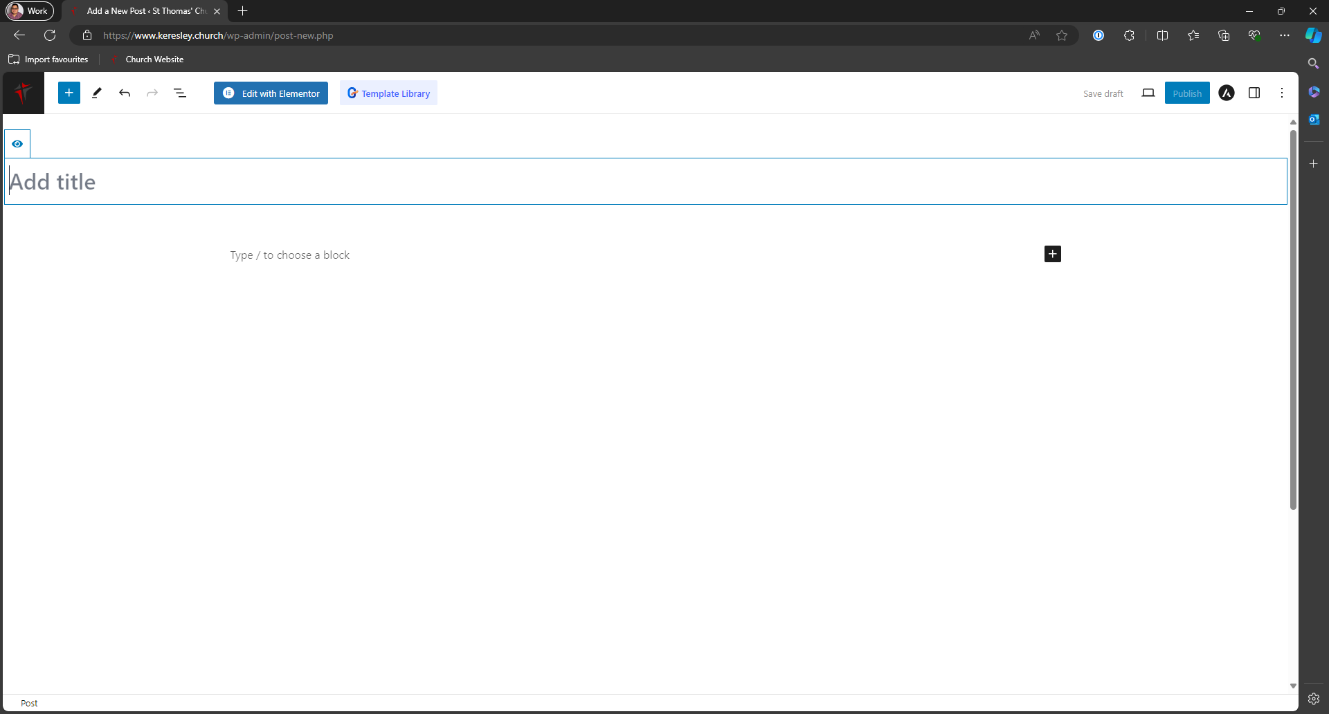 Wordpress New Post Editor