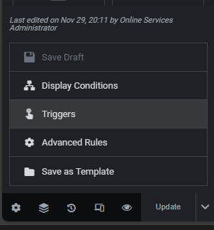 Elementor Pop-Up Triggers Screen