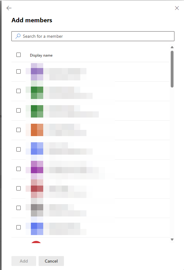 Distribution List Add Members
